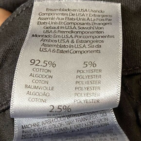 Mother The Looker Skinny Black Jeans Cut Out Size 26 - Picture 9 of 10